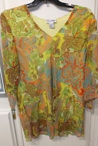 Plus tunic with beading and sequins